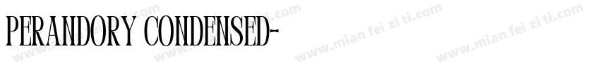 Perandory Condensed字体转换